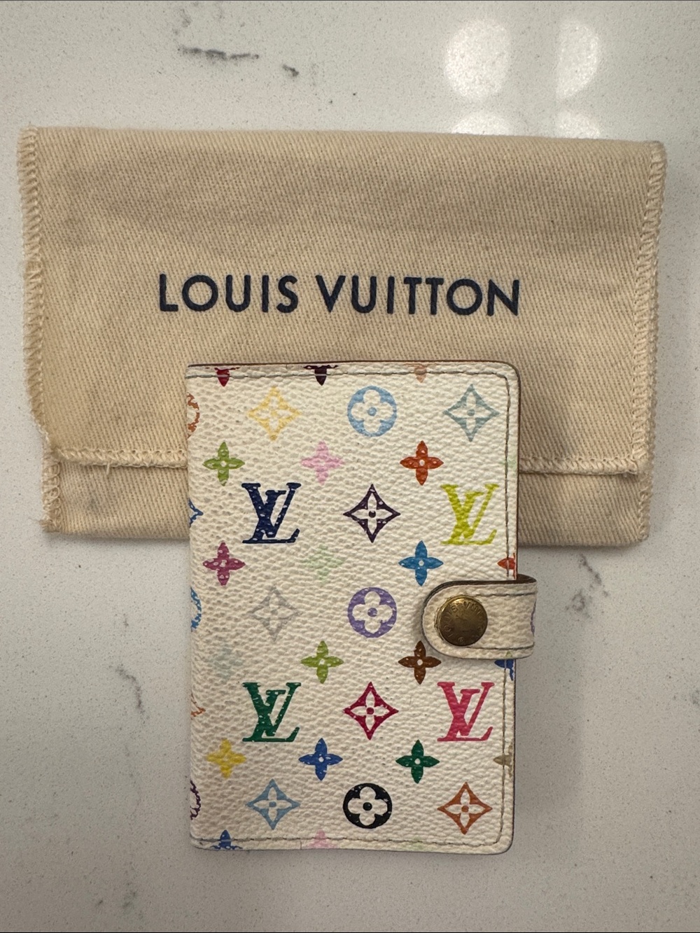Takashi Murakami Multicolor Louis Vuitton card case